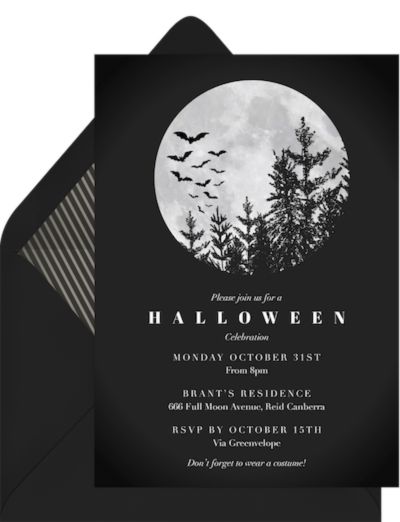 Moonrise Silhouette Invitation