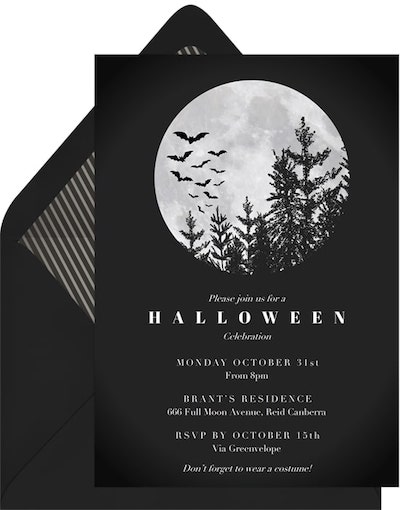 Moonrise Silhouette Invitation