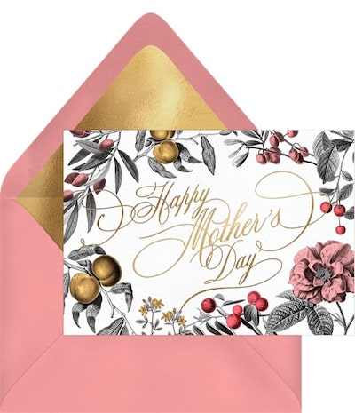 Mothers Day ecard: Mother's Day Botanical Card