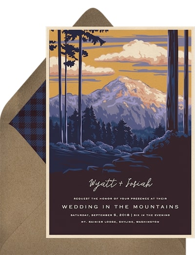 Mount Rainier Invitation