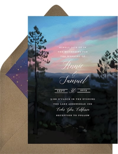 Mountain Retreat Invitation