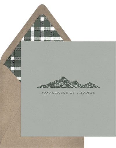 Mountains of Thanks Card