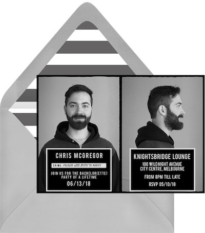 Mugshot Mayhem Invitation