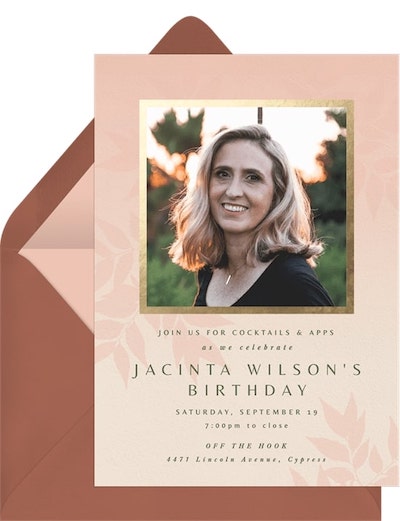 40th birthday invitations: Natural Leaves Invitation