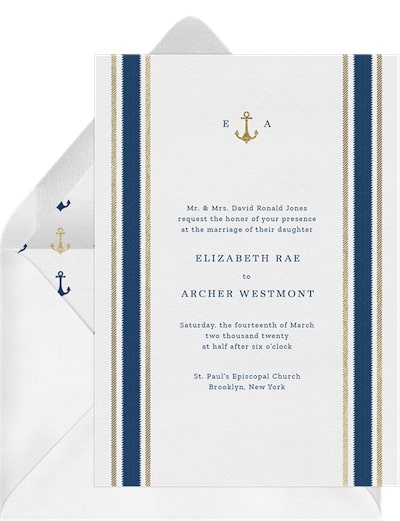 Nautical Stripes Invitation