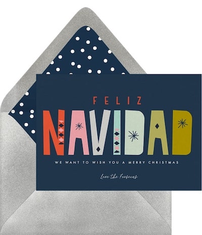 Vintage Christmas cards: Navidad Card
