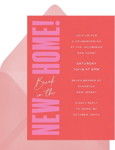 Open house invitation: New Home! Invitation