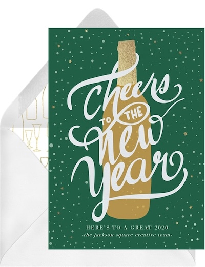 New years invitations: New Year's Cheers Card