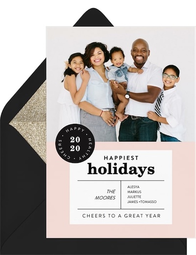 New years invitations: New Year's Stamp Card