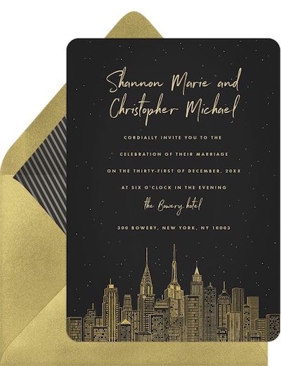 Eloping ideas: New York New York Invitation