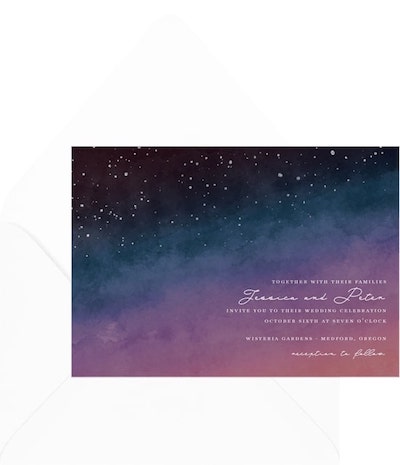 Outdoor wedding ideas: Night Sky Invitation