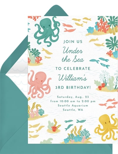Octopus Pals Invitation