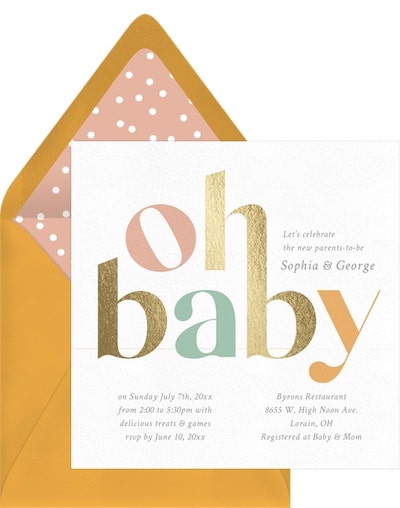 Oh Baby Combo Invitation