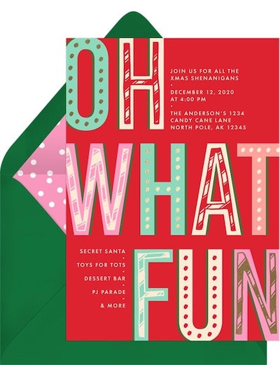 Oh What Fun Invitation