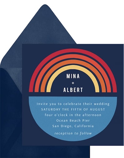 Ombre Sunset Invitation