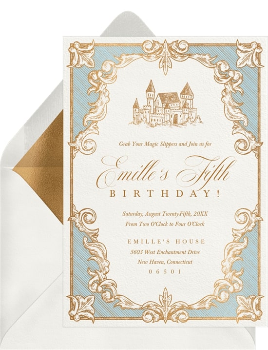 Princess party ideas: Once Upon A Time Invitation