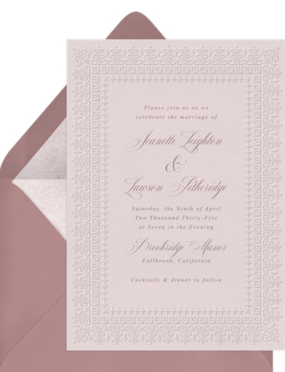 Ornamental Letterpress Invitation