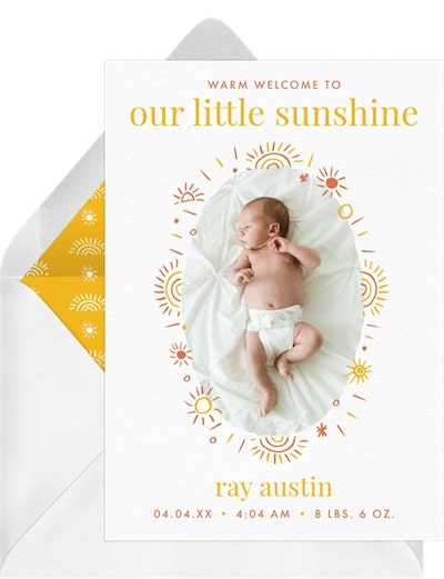 Our Sunshine Announcement