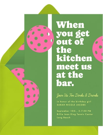 Out of the Kitchen Invitation