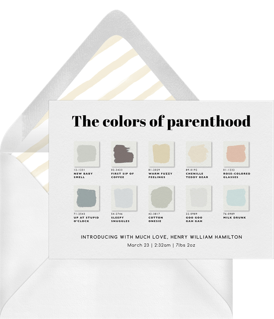 Paint party ideas: Paint Chart Announcement