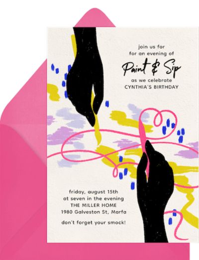 Paint & Sip Invitation