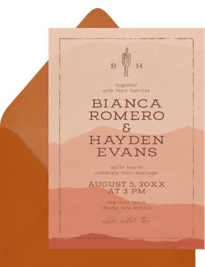 Painted Desert Landscape Invitation