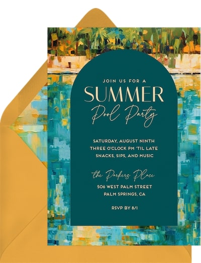 Summer party invitations: Painted Paradise Invitation