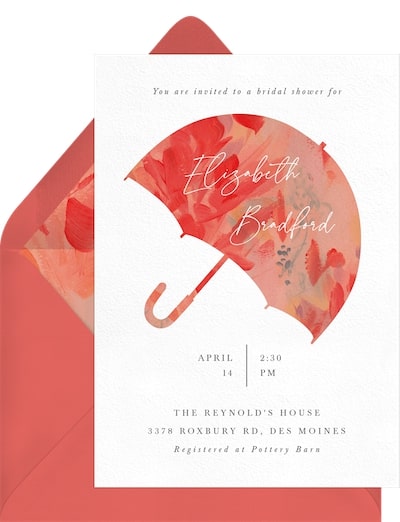 Painted Umbrella Invitation