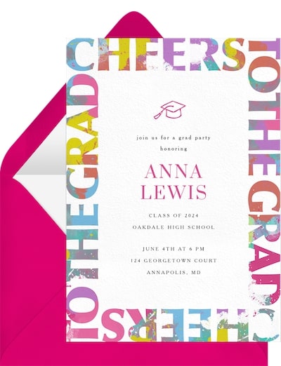 Painterly Border Invitation