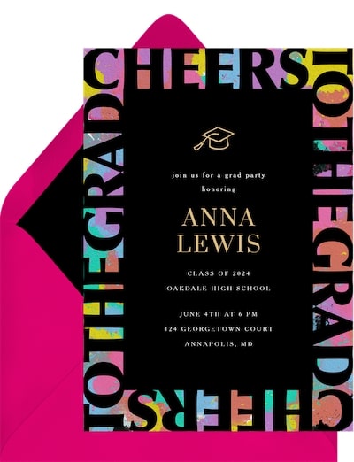 Painterly Border Invitation