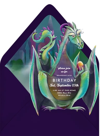 Painterly Dragon Invitation