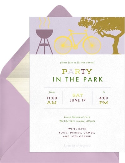 Park Party Invitation