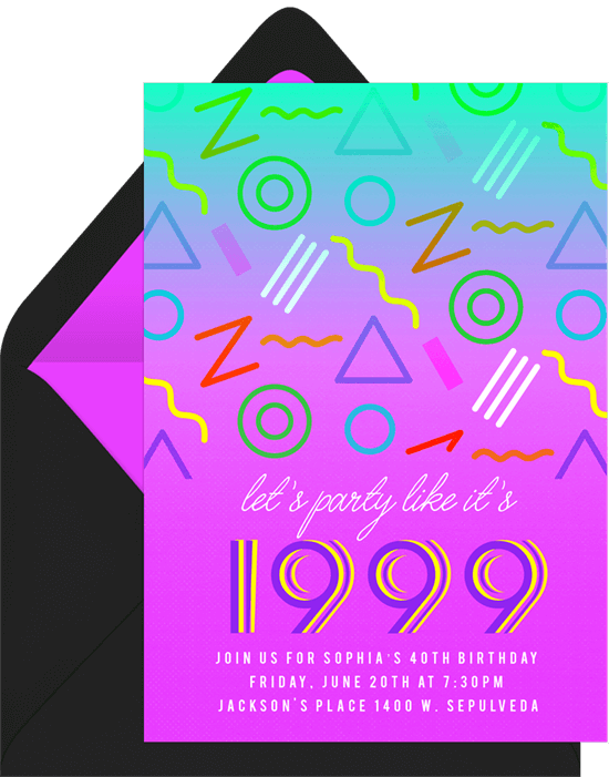 Birthday invitations templates: Party Pattern Birthday Invitation