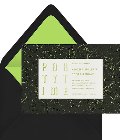 Party Time Grid Invitation