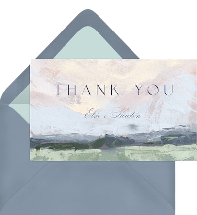 Thank you card ideas: Pastoral Vista Thank You Note