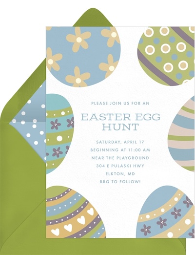 Patterned Eggs Invitation