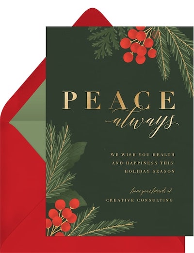 Peace Always Card