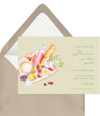 Picnic party: Perfect Picnic Invitation