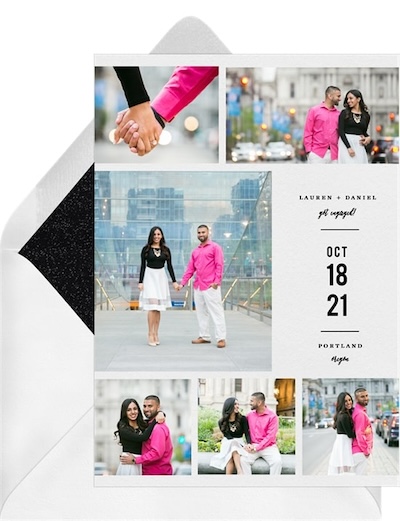 Engagement announcement ideas: Photo Magic Announcement