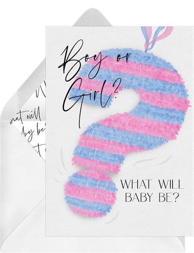 Gender reveal themes: Piñata Reveal Announcement