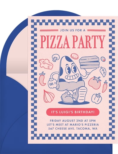 Pizza Box Invitation