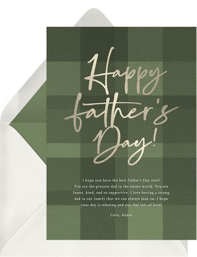 Plaid Dad Card