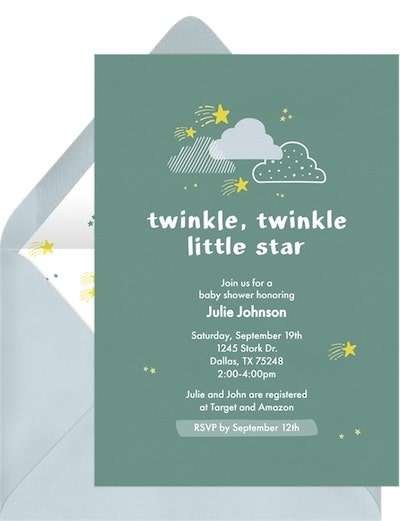 Playful Clouds Invitation