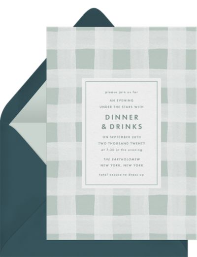 Playful Gingham Invitation