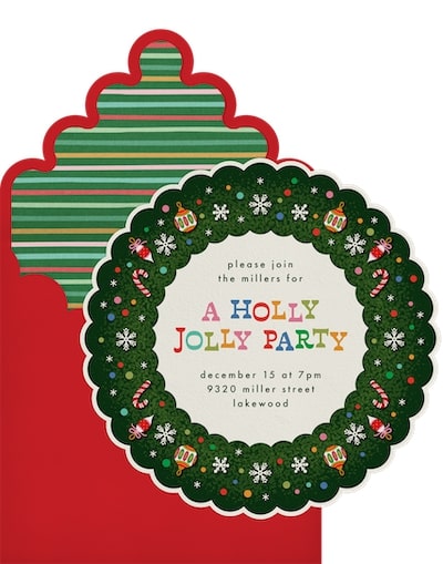 Playful Wreath Invitation