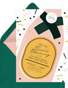 Pop The Cork Invitation