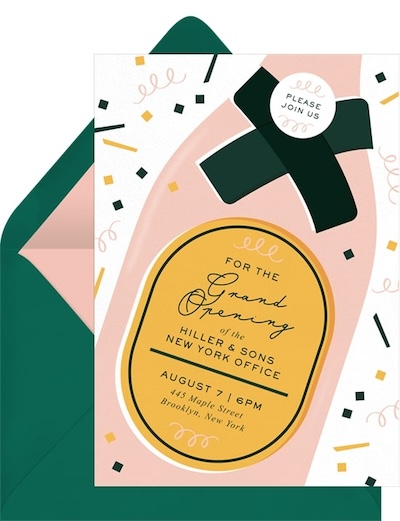 Pop The Cork Invitation