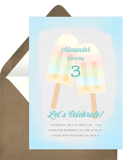 Popsicle Pair Invitation