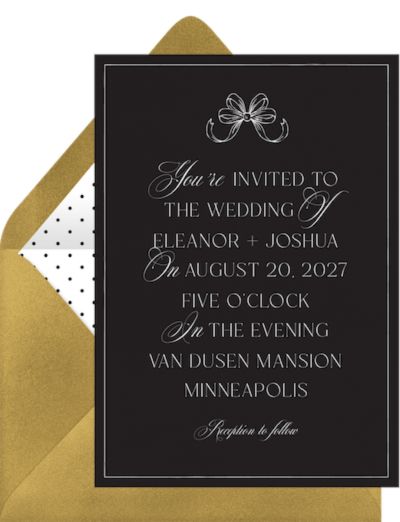 Posh Bow Invitation
