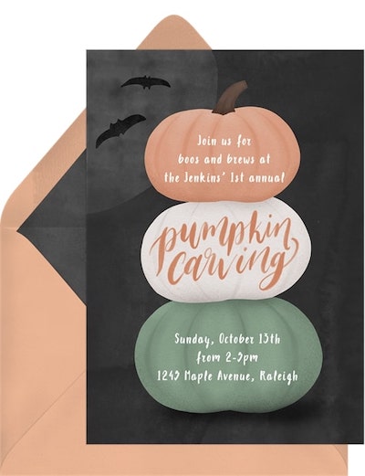 Pumpkin Stack Invitation